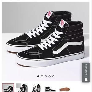 Youth Vans high top black. Gently used.  Size 7